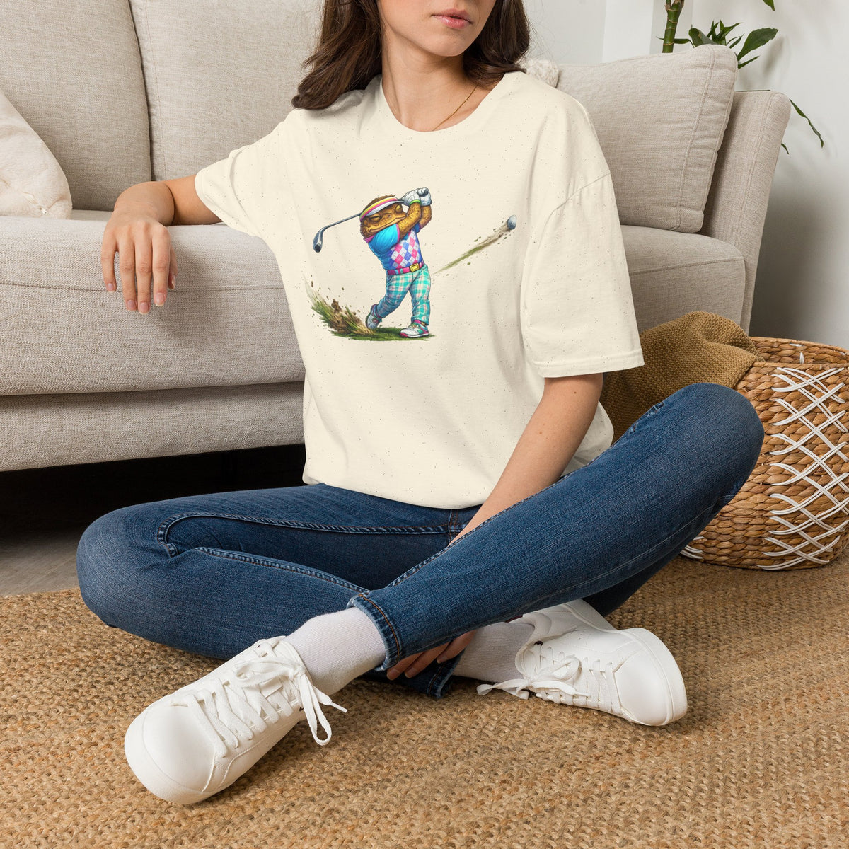 T-Shirt Unisex Morbida "Golf Pro Toad"