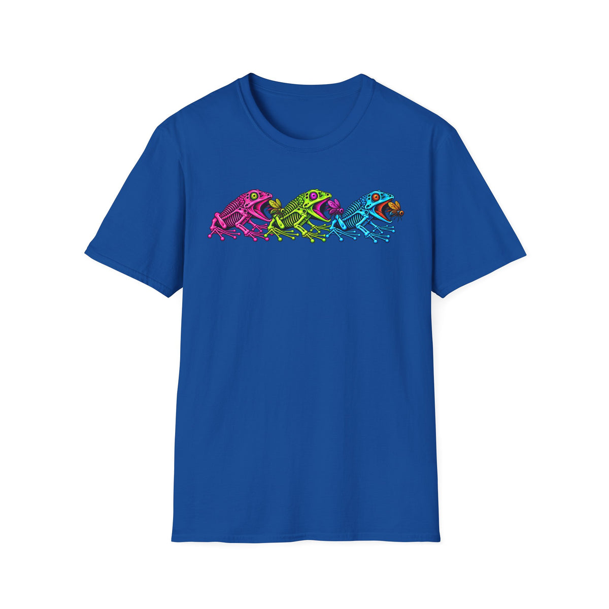 Skeleton Toad and Neon flies Croaking Toad - T-Shirt