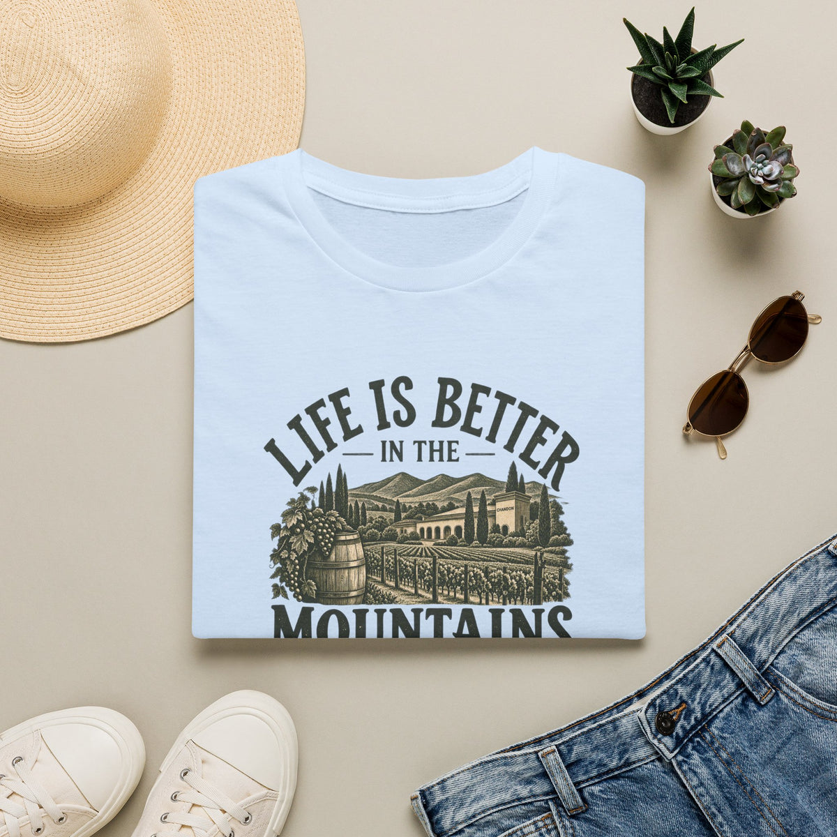 Life is Better in The Mountains  - Yarra Valley Unisex Softstyle T-Shirt