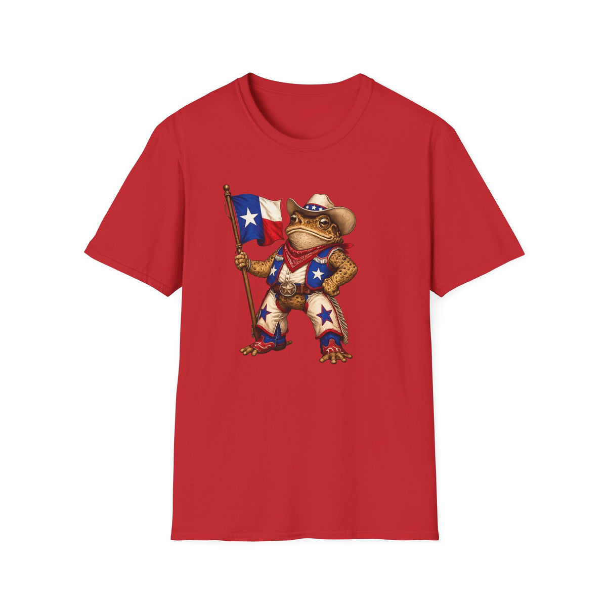 Texas Toad Maskottchen Unisex Softstyle T-Shirt