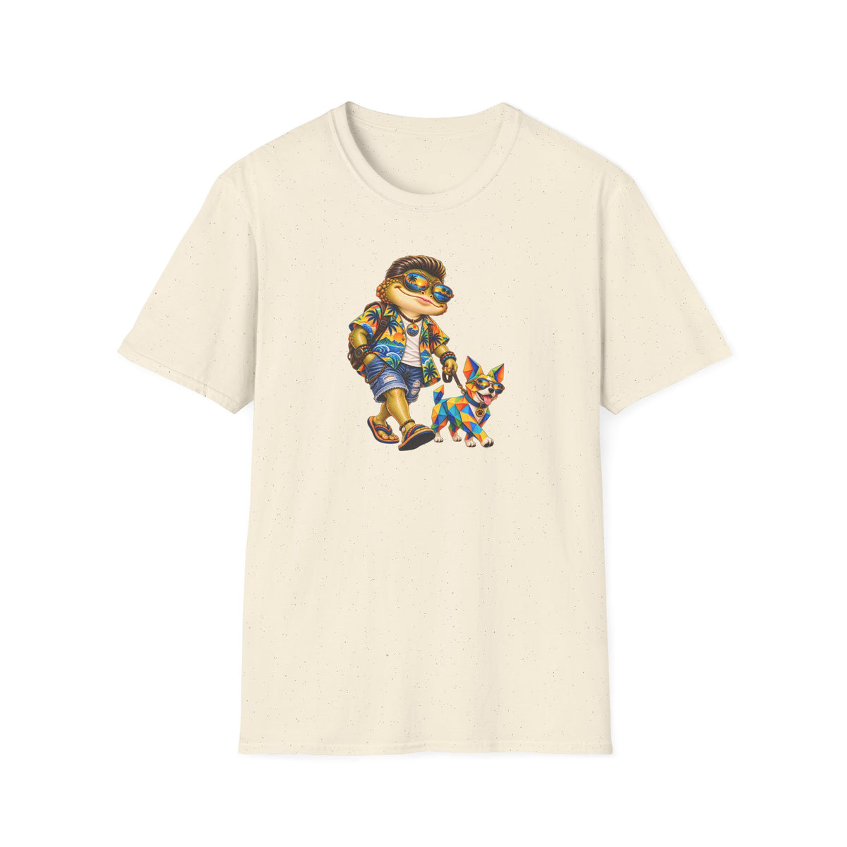 Walking Toad & Origami Dog T-Shirt | Japanese Inspired Tee | Croaking Toad