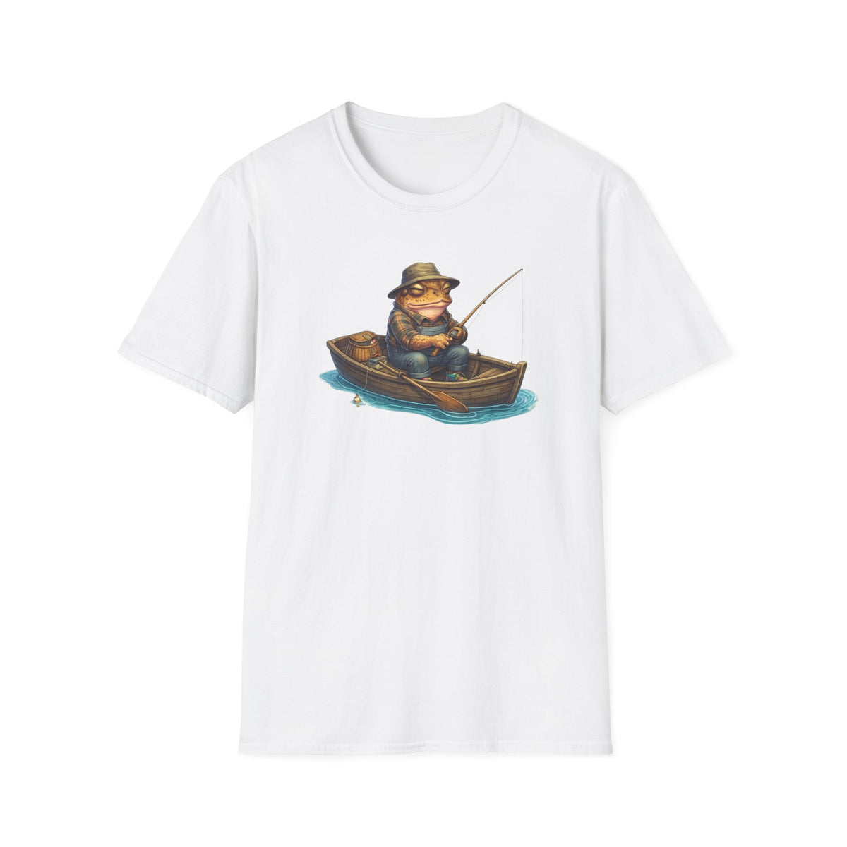 Gone Fishing Toad Unisex Softstyle T-Shirt