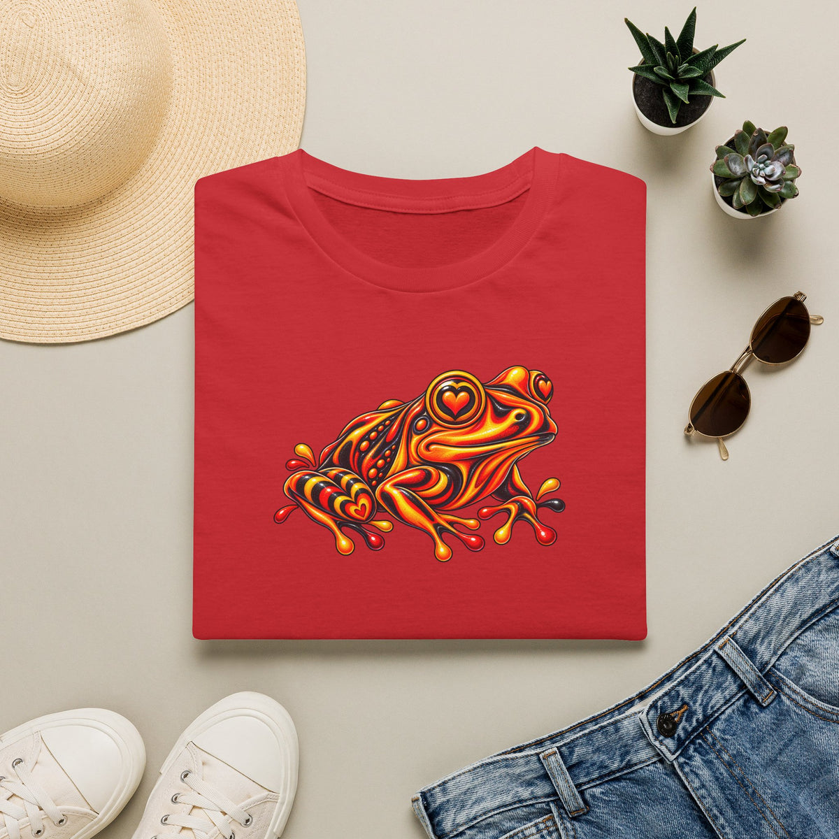 Toad red, black, orange  Unisex Softstyle T-Shirt