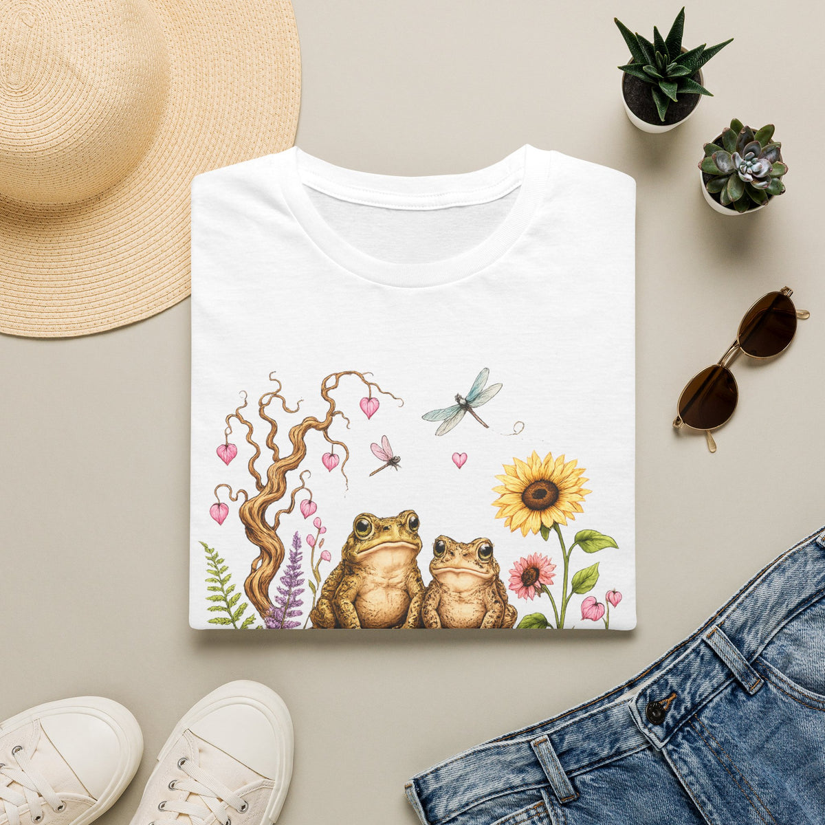 Toads on a log Unisex Softstyle T-Shirt