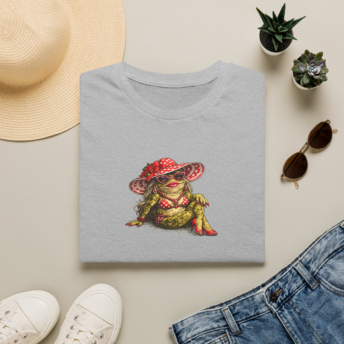 Toadella red polka dot Unisex Softstyle T-Shirt