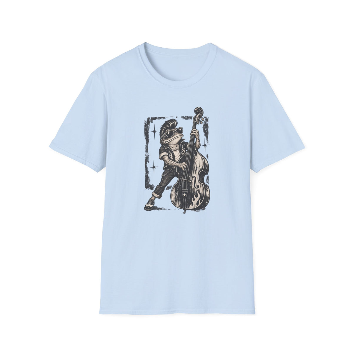 Rockabilly Double bass Toad Unisex Softstyle T-Shirt