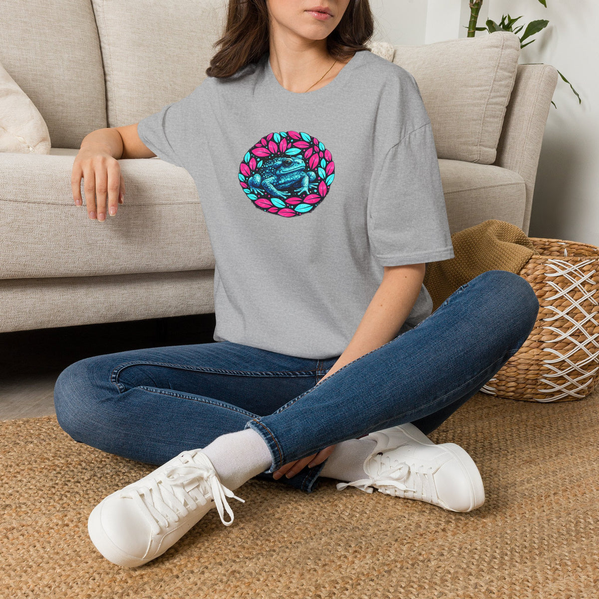 Unisex Softstyle T-Shirt „Blättrige Kröte“