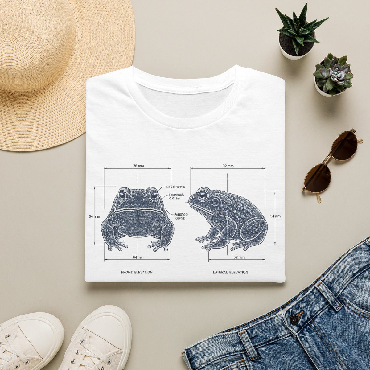 Blue Print Toad Unisex Softstyle T-Shirt