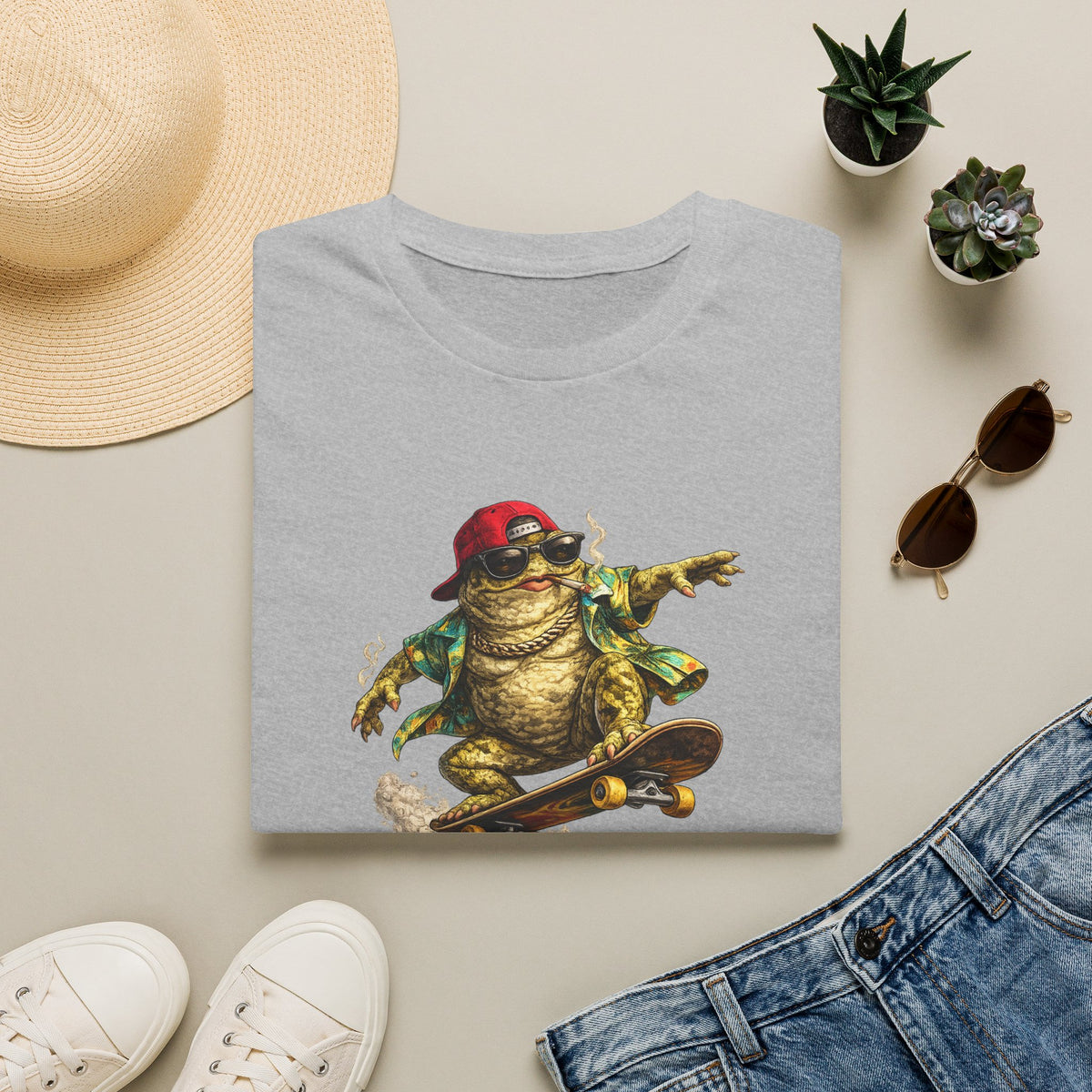Skater Croak Toad Unisex Softstyle T-Shirt