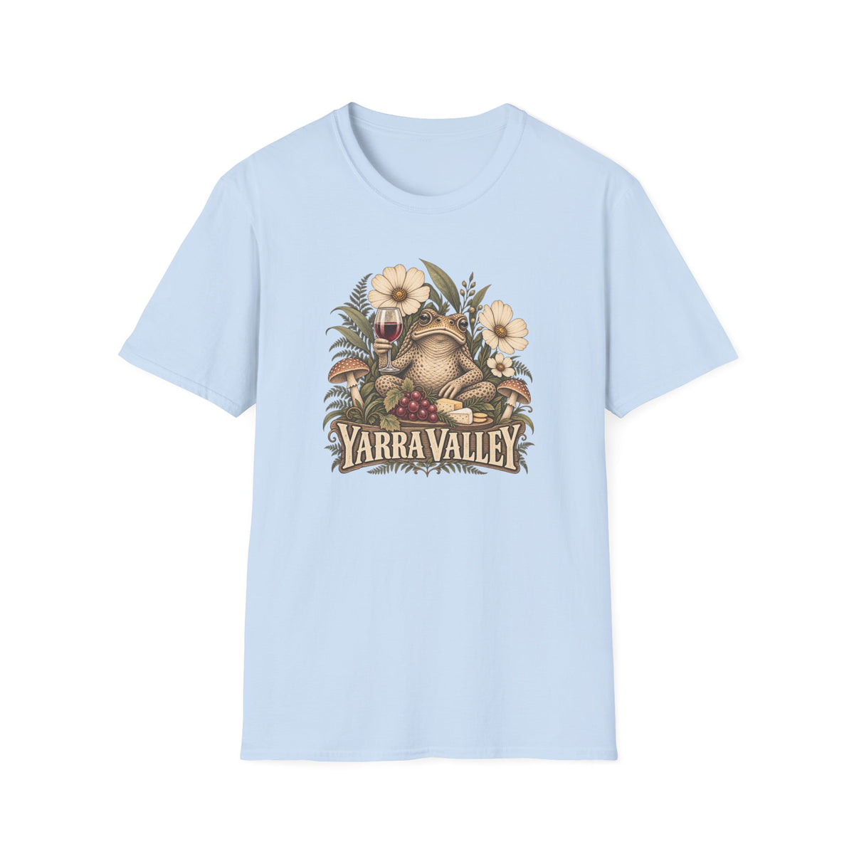 Yarra Valley toad with red wine Unisex Softstyle T-Shirt