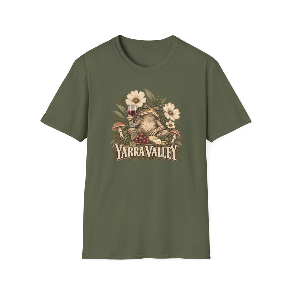Yarra Valley toad with red wine Unisex Softstyle T-Shirt