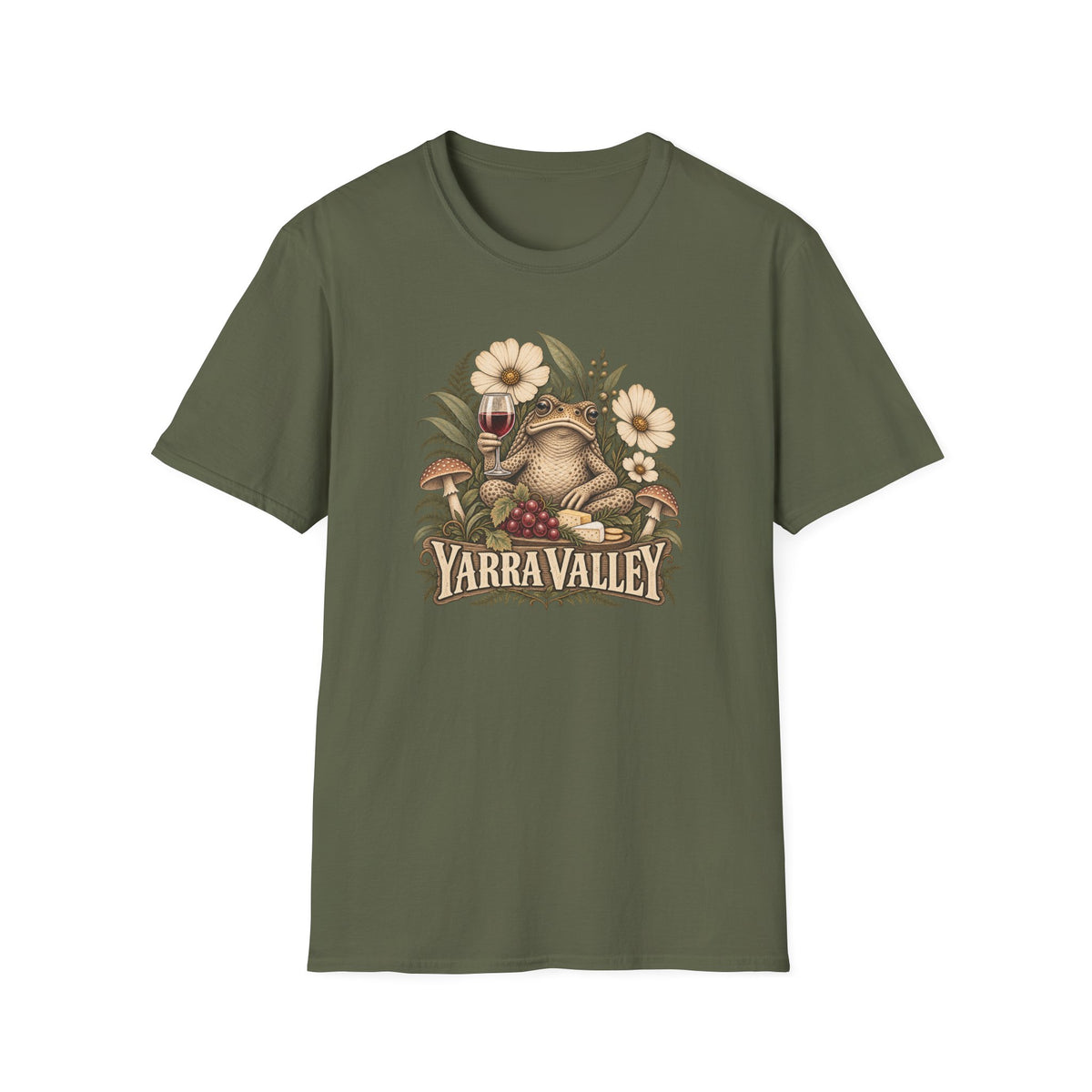 Yarra Valley toad with red wine Unisex Softstyle T-Shirt
