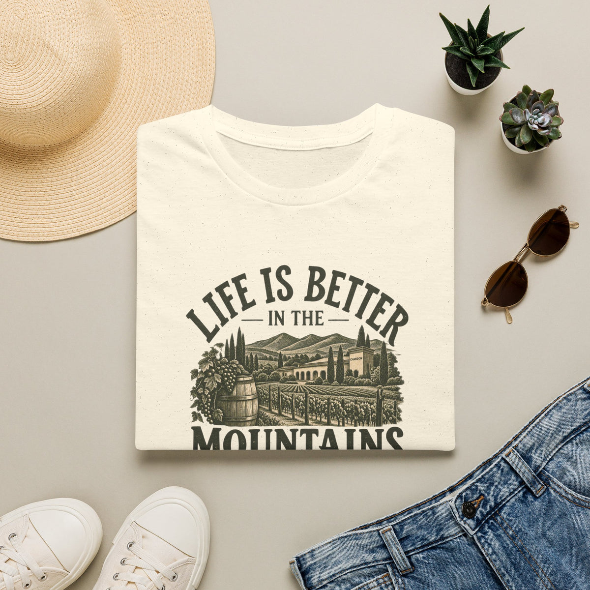 Life is Better in The Mountains  - Yarra Valley Unisex Softstyle T-Shirt