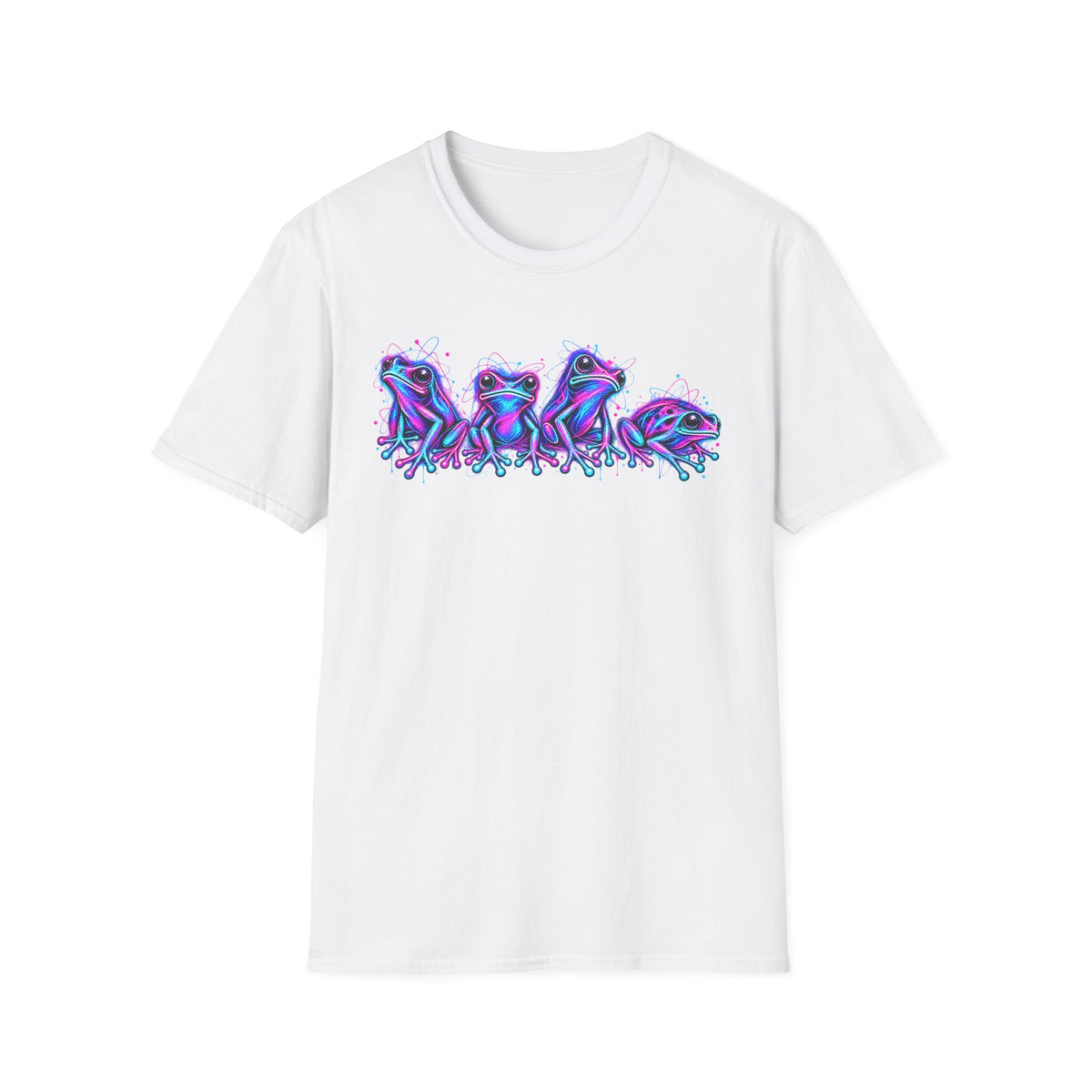 neon pink and purple Toads Unisex Softstyle T-Shirt