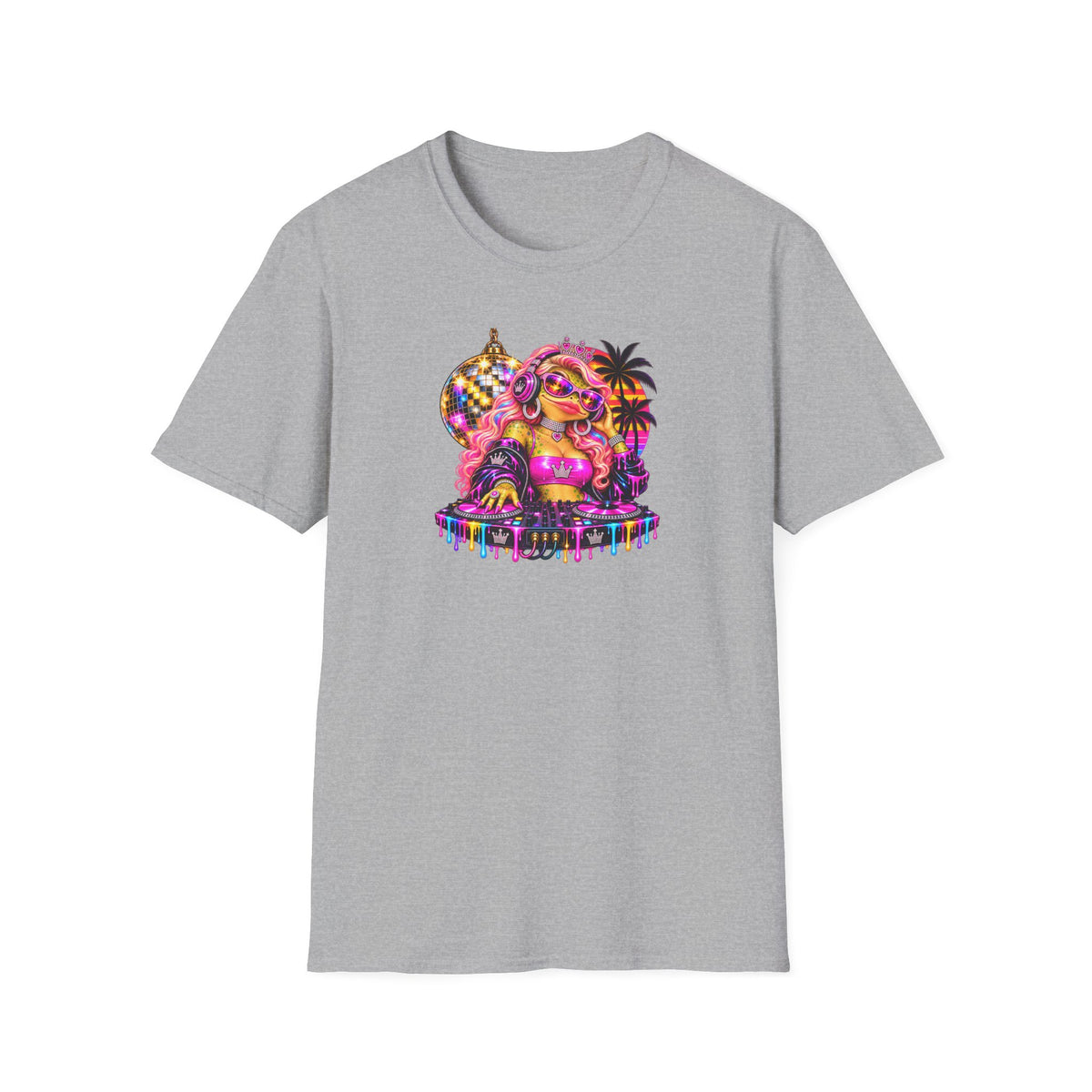 DJ Toadie Sunset Tunes T-Shirt | Croaking Toad