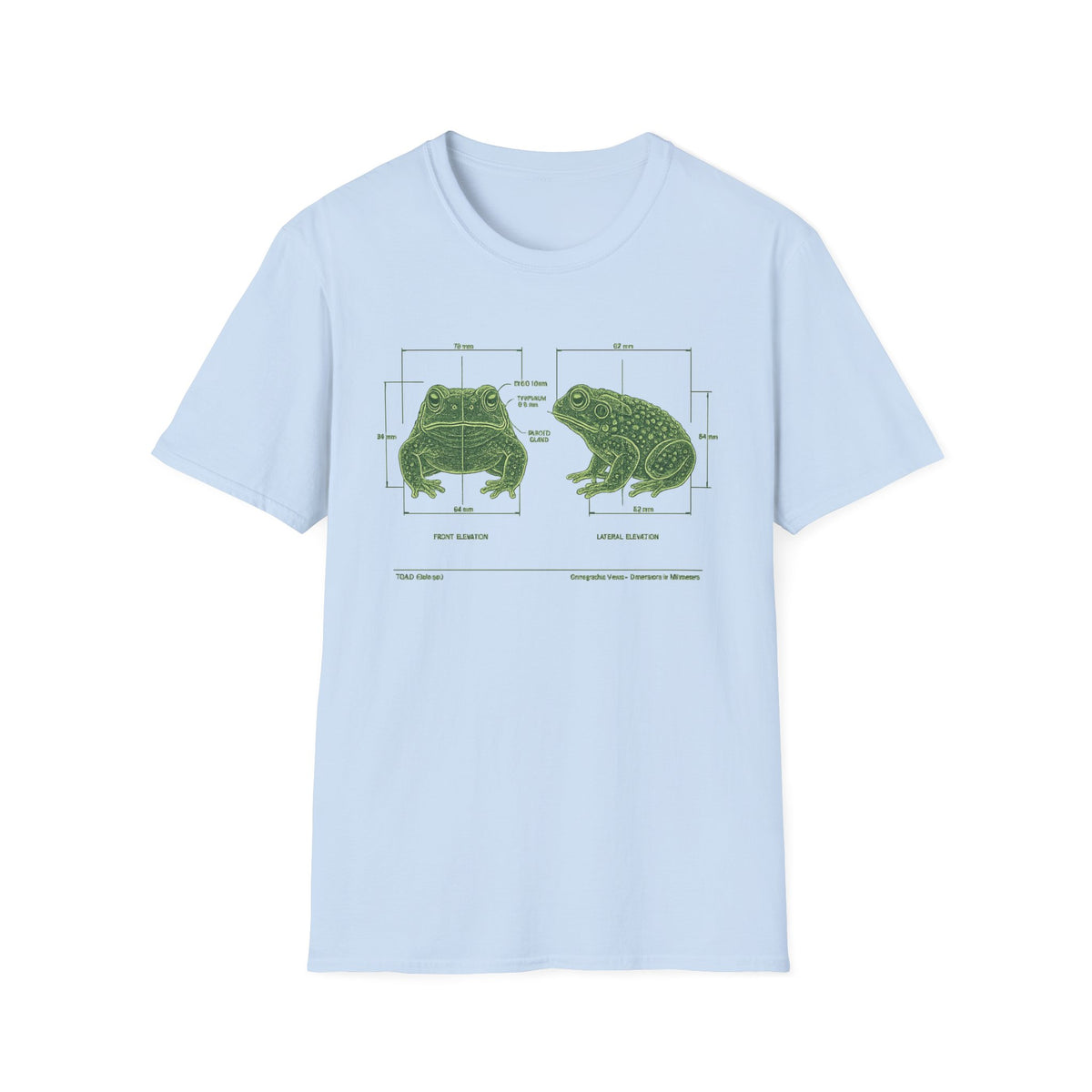 Blue Print Toad Unisex Softstyle T-Shirt