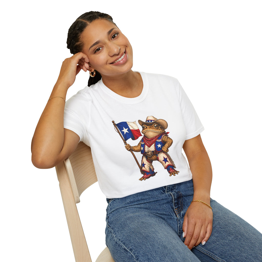 Texas Toad Maskottchen Unisex Softstyle T-Shirt