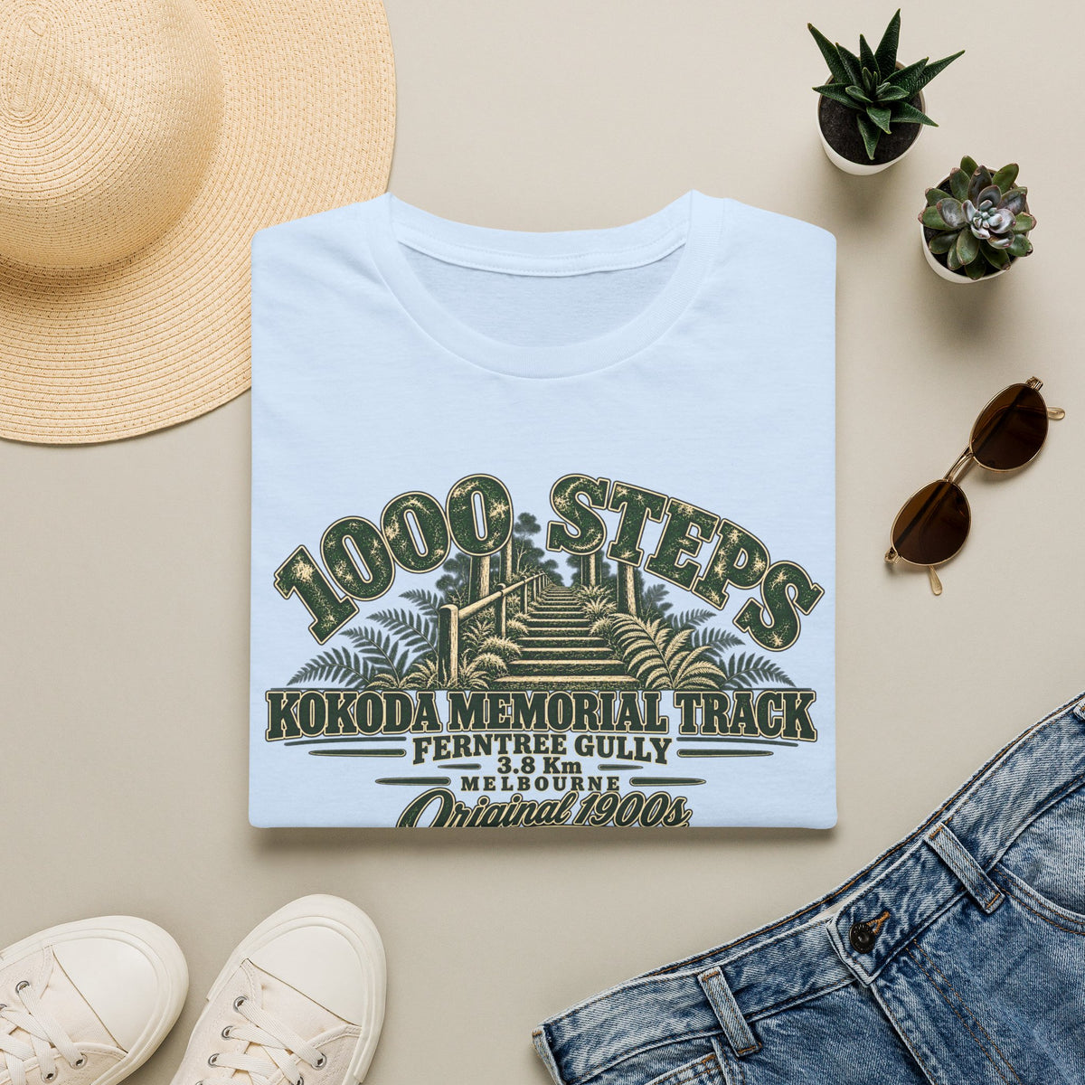 1000 Steps Kokoda Memorial track - Unisex Softstyle T-Shirt