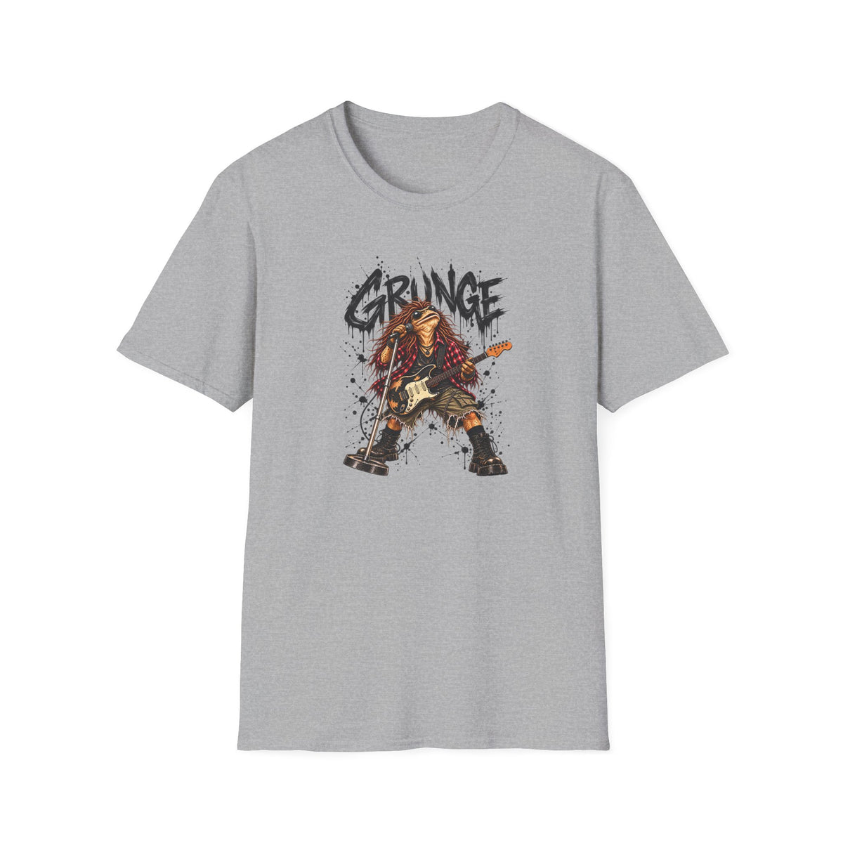 90s Grunge — Flannel, Feelings & Full Volume | Croaking Toad T-Shirt