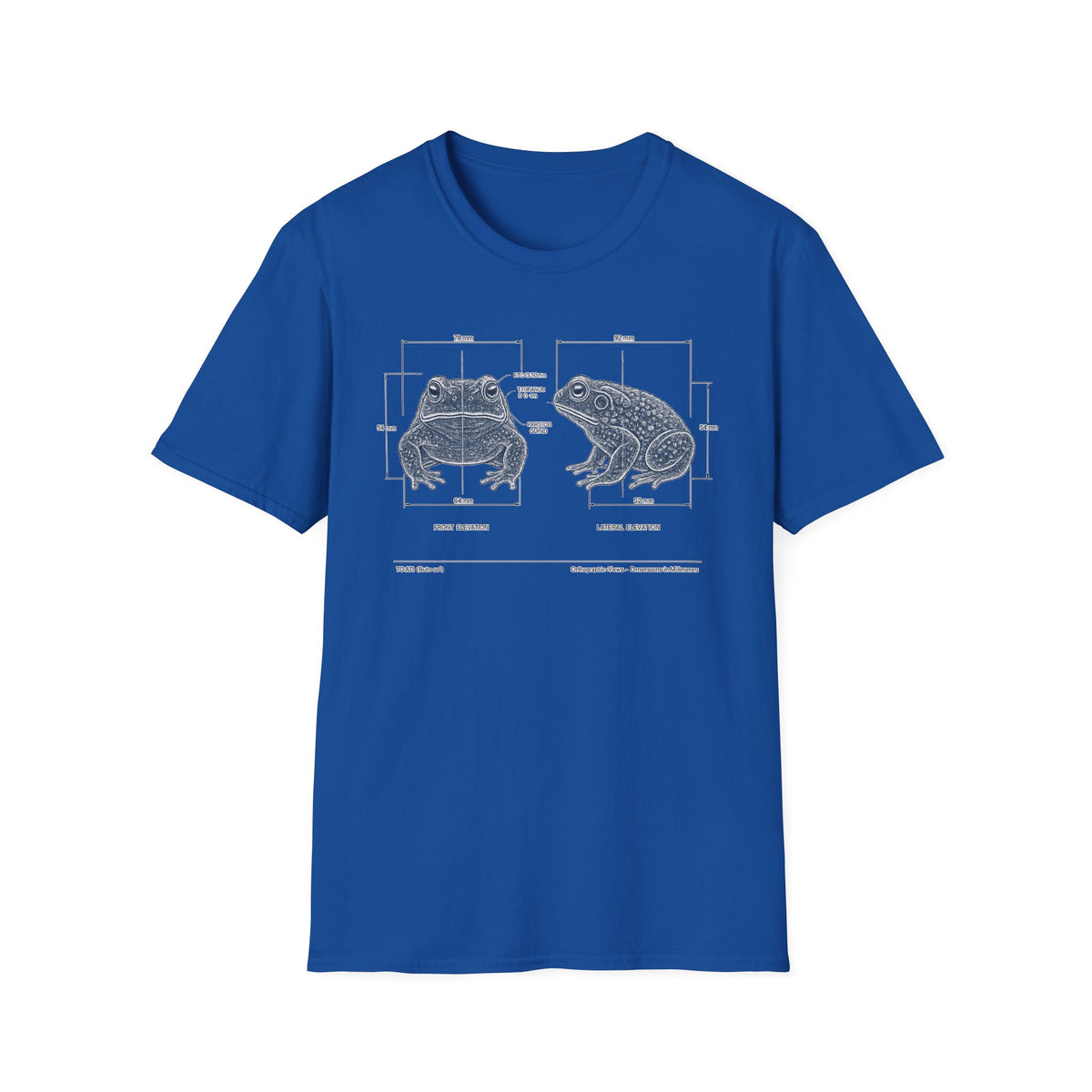 Blue Print Toad Unisex Softstyle T-Shirt