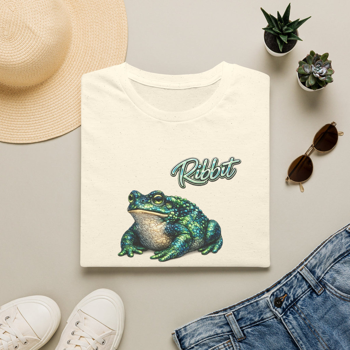 Ribbit green Unisex Softstyle T-Shirt