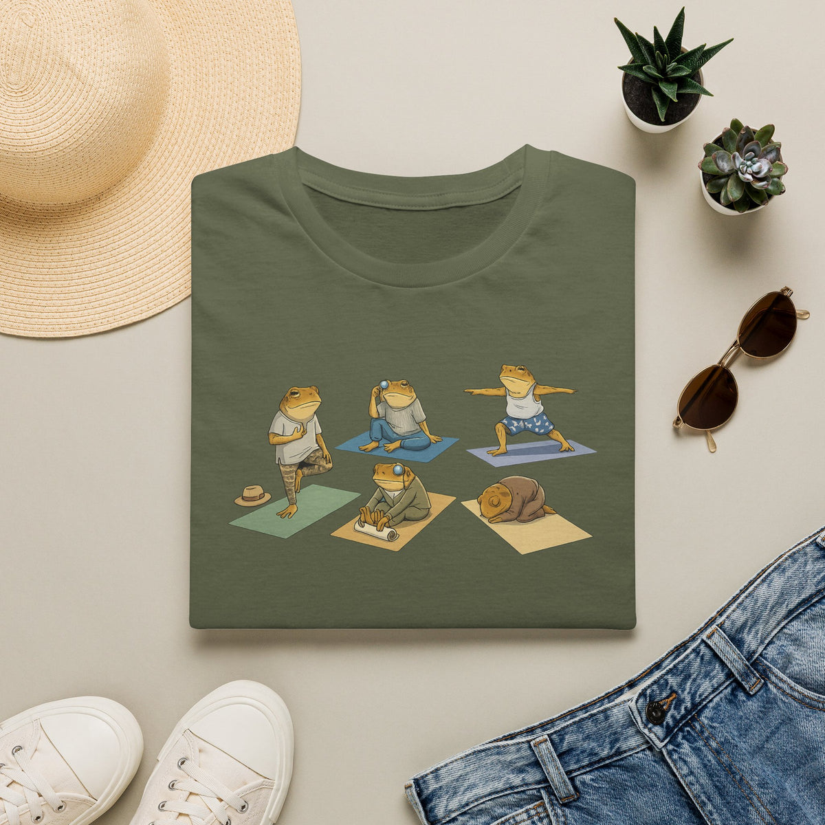 Yoga Zen Toads Unisex Softstyle T-Shirt