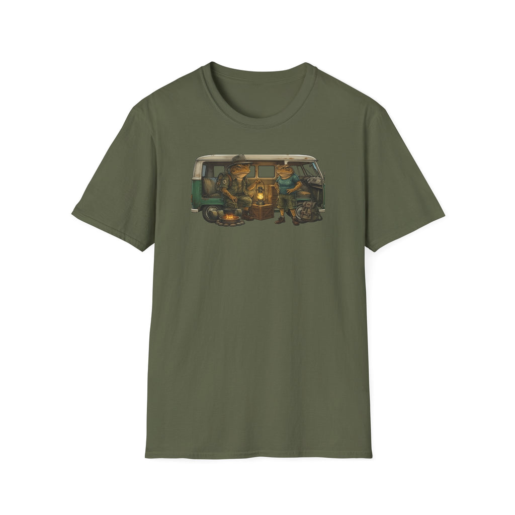 Toads Combi Van Camping Unisex Softstyle T-Shirt