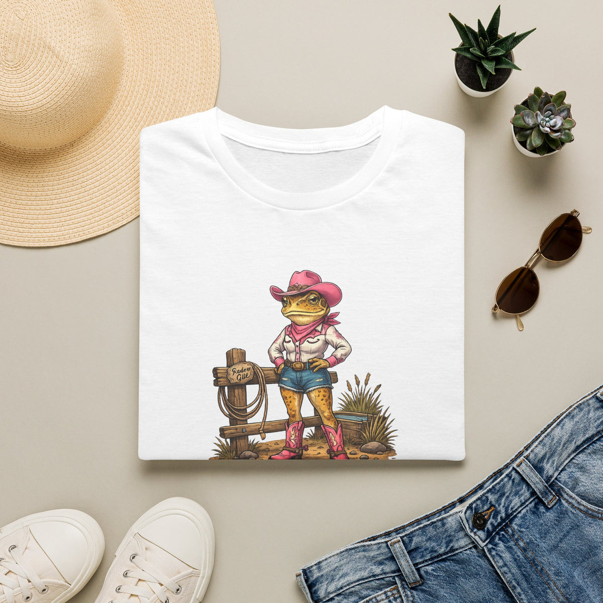 Cowgirl Rodeo Toad Unisex Softstyle T-Shirt