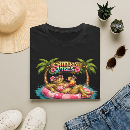 T-shirt unisex "Chilled Vibes Toad" in cotone morbido