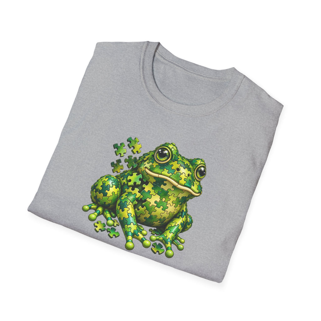 Puzzled Toad green Unisex Softstyle T-Shirt