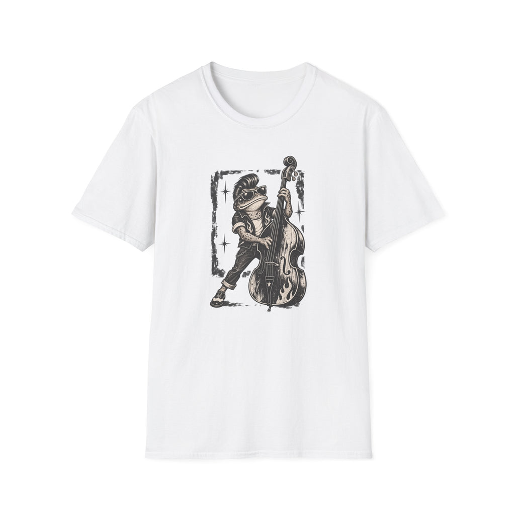 Rockabilly Double bass Toad Unisex Softstyle T-Shirt
