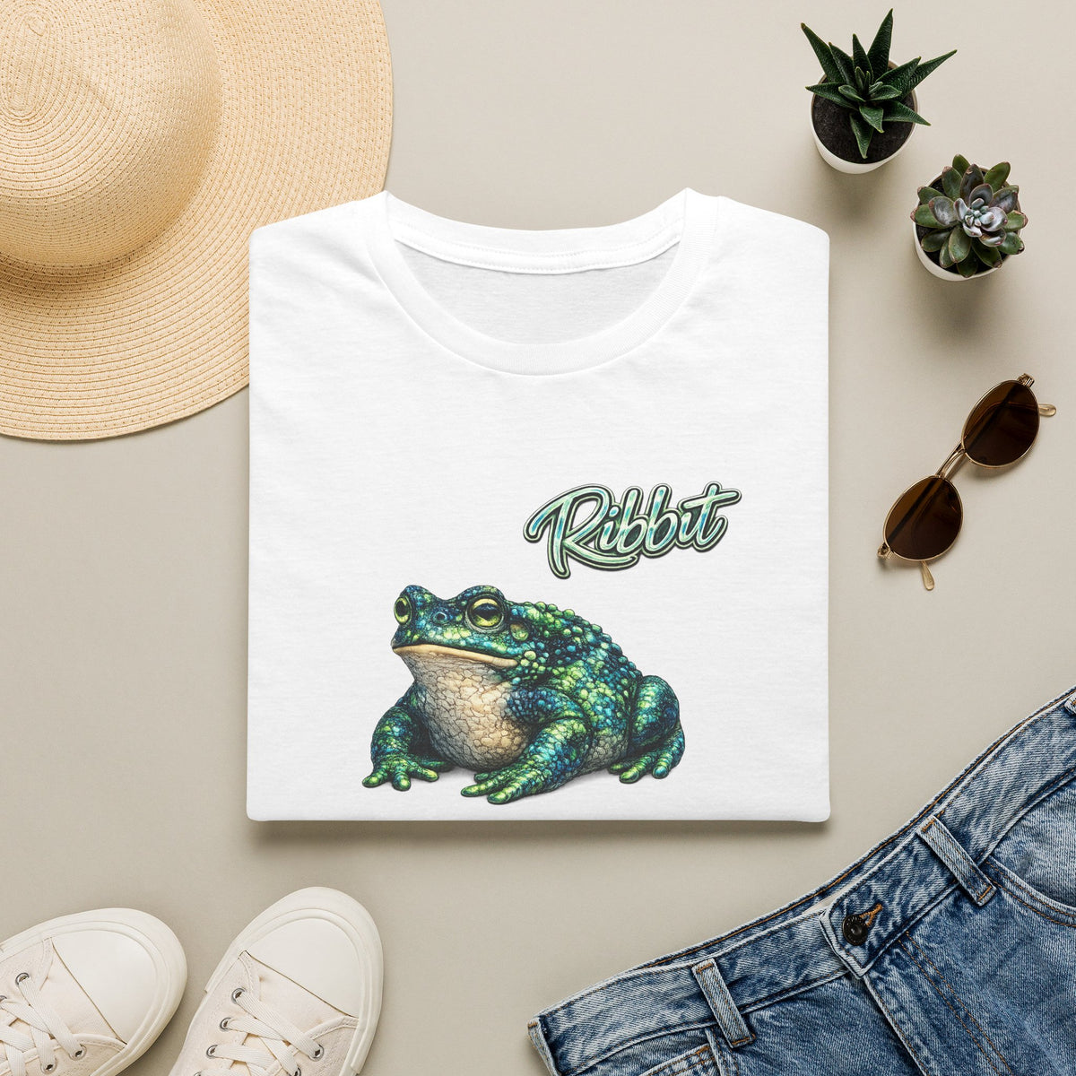 Ribbit green Unisex Softstyle T-Shirt
