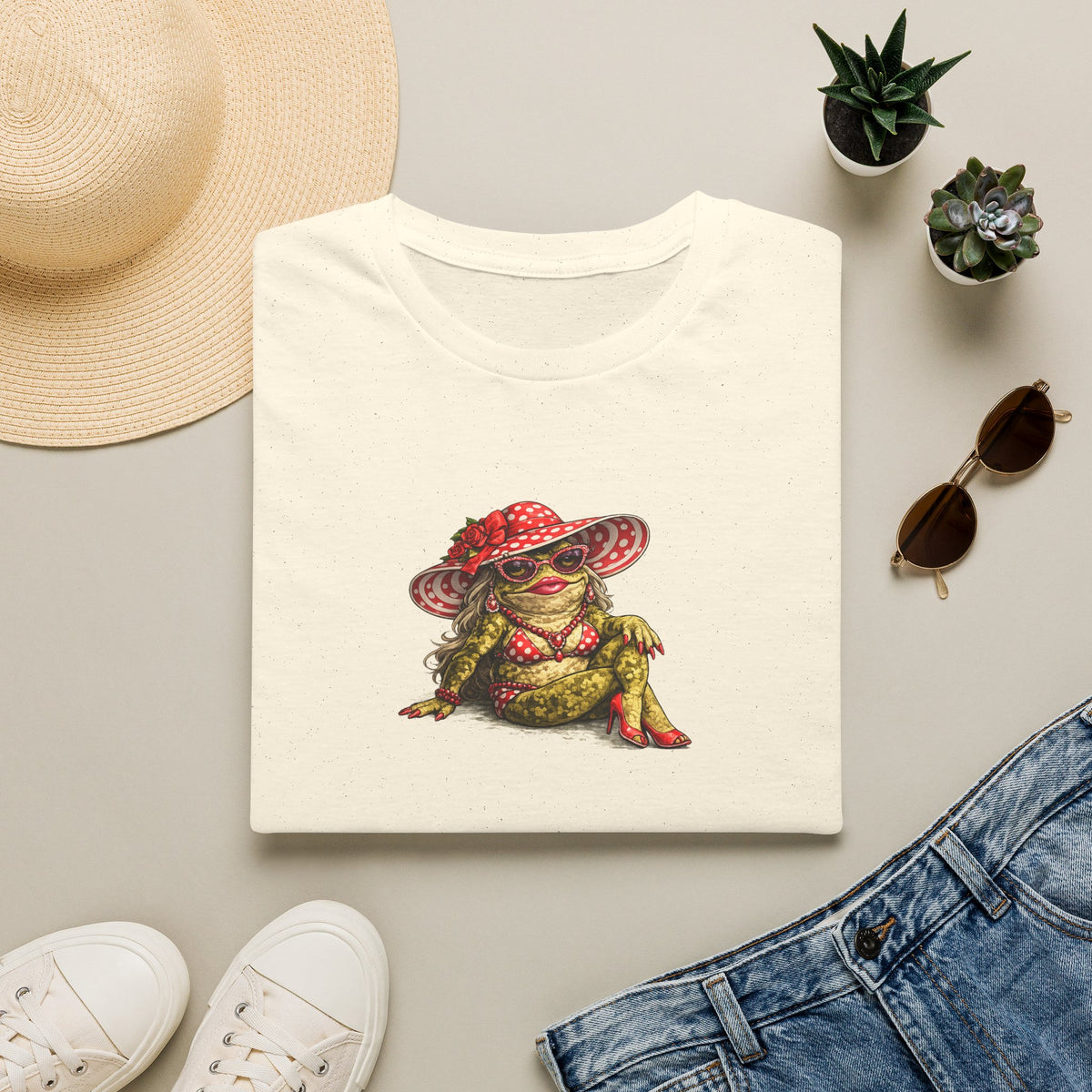 Toadella red polka dot Unisex Softstyle T-Shirt