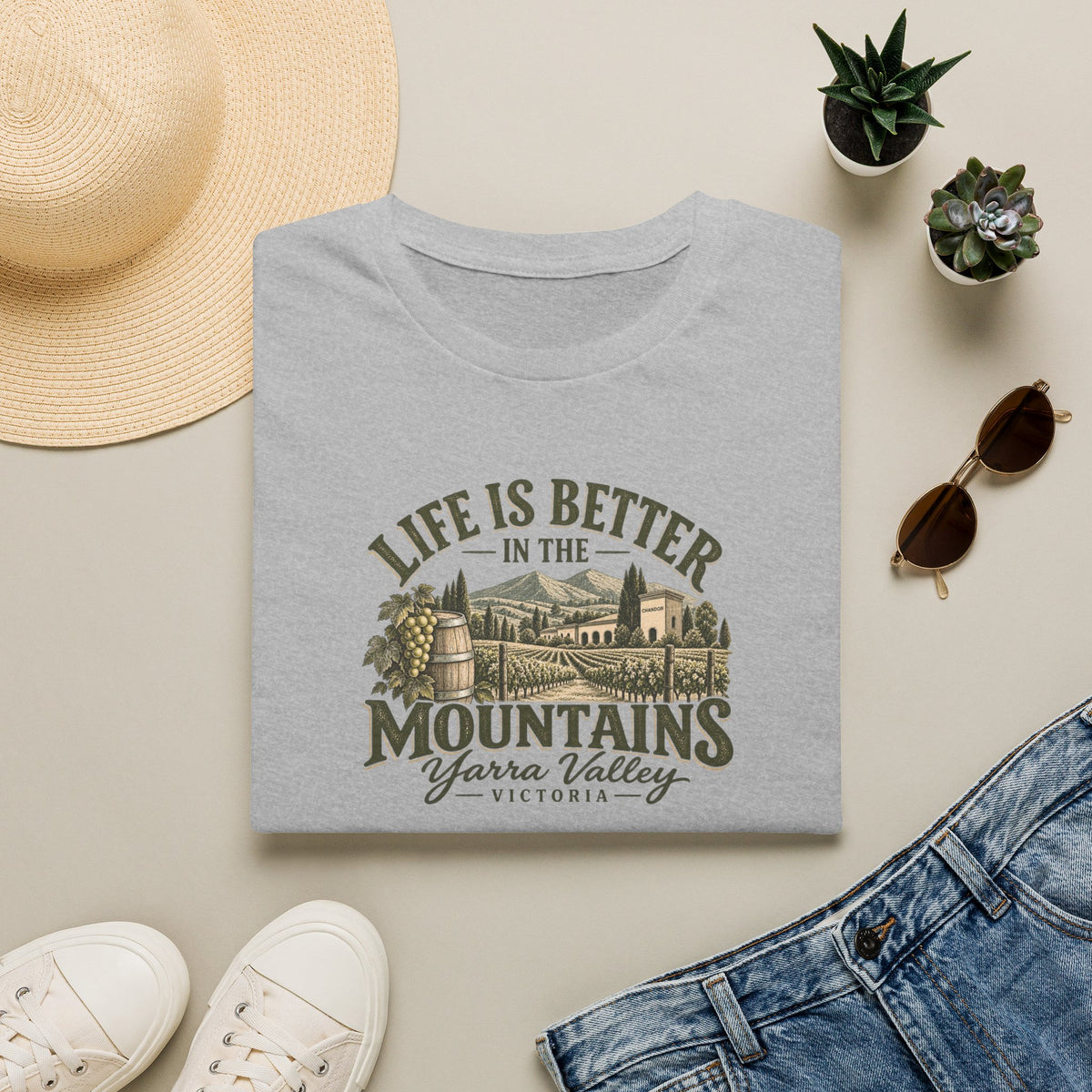 Life is Better in the Mountains Yarra Valley Victoria Unisex Softstyle T-Shirt