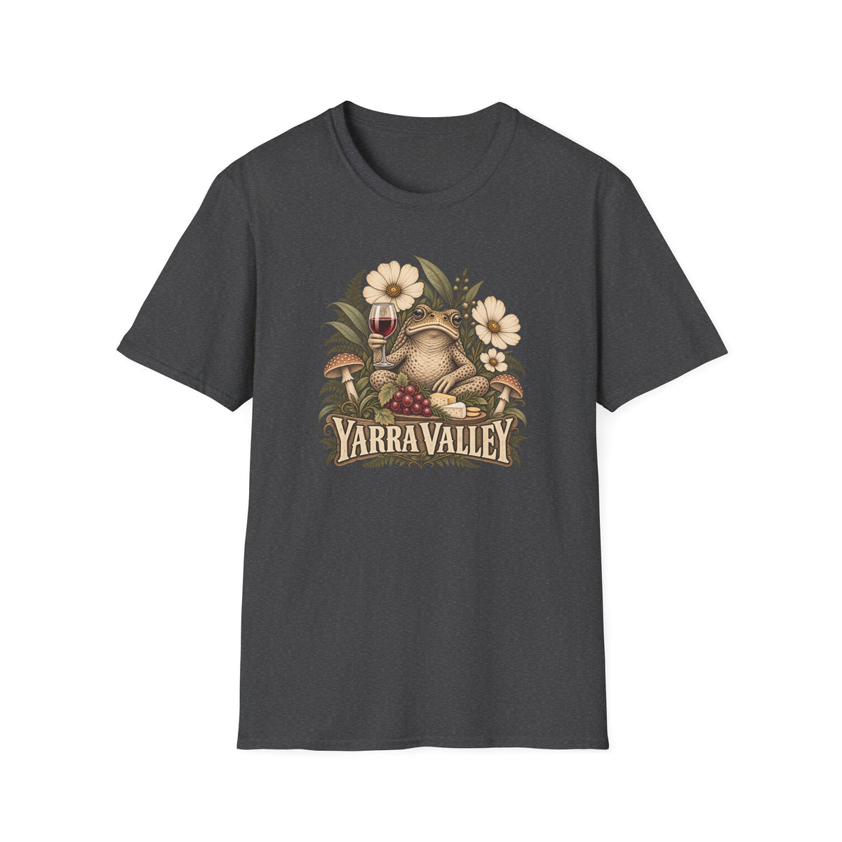 Yarra Valley toad with red wine Unisex Softstyle T-Shirt