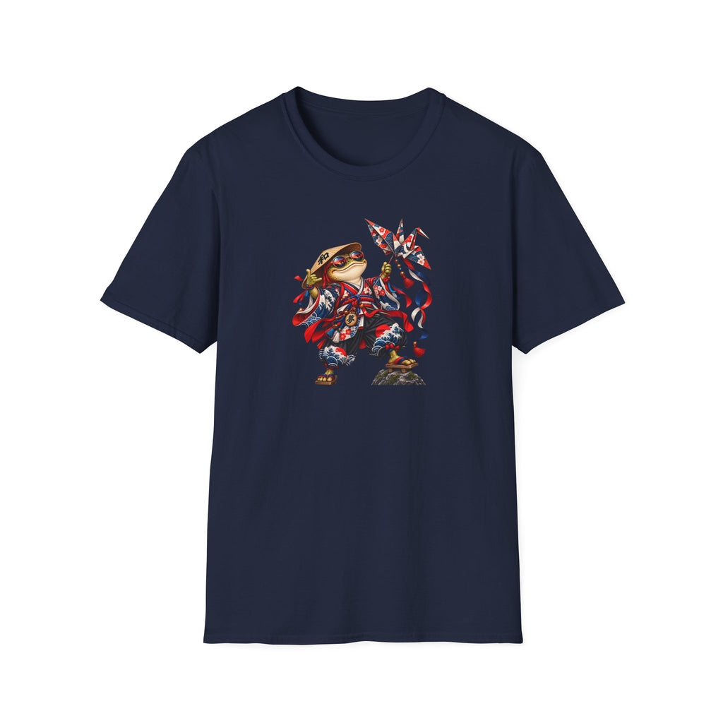 Origami Kite flying Toad Unisex Softstyle T-Shirt