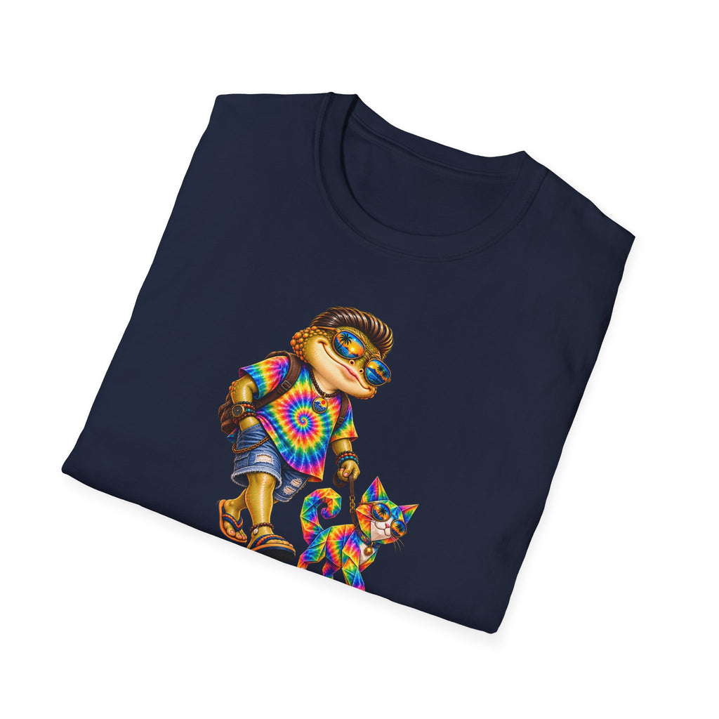 Toad walking  Origami dog Unisex Softstyle T-Shirt