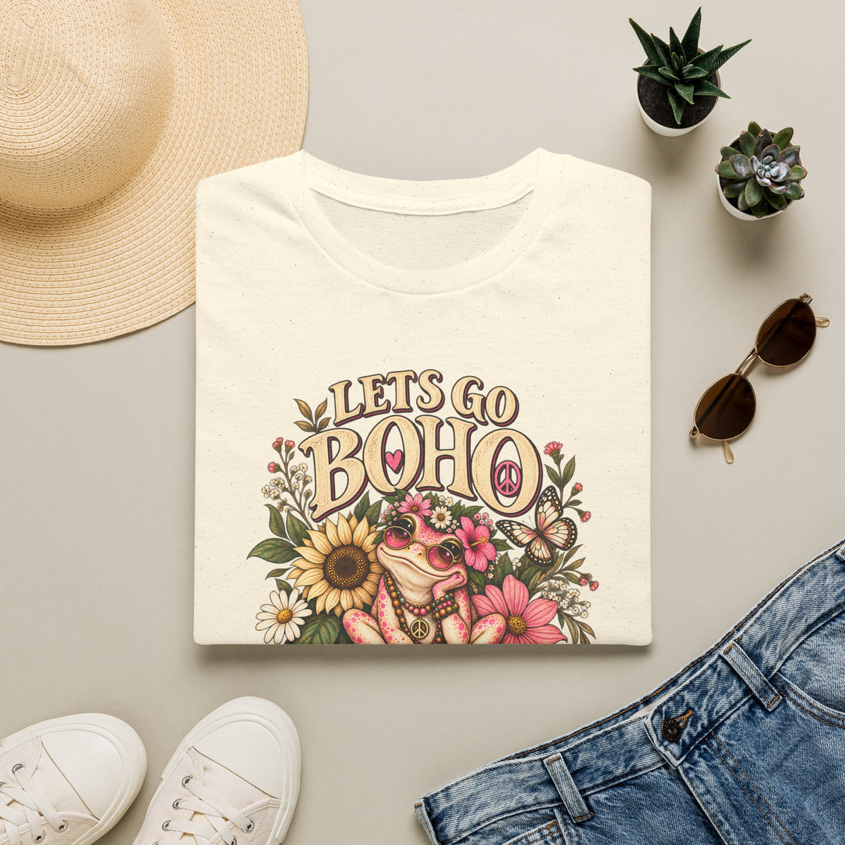 Lets Go Boho Toad Unisex Softstyle T-Shirt