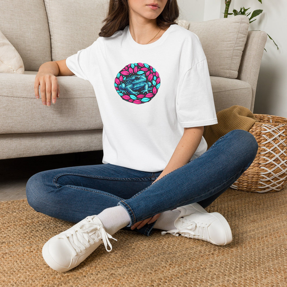 Unisex Softstyle T-Shirt „Blättrige Kröte“