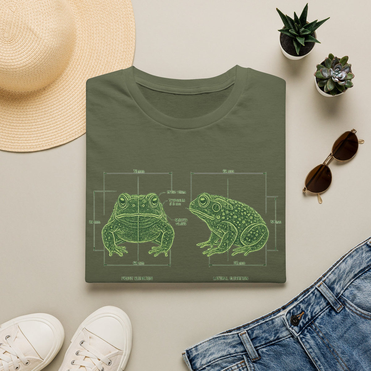Blue Print Toad Unisex Softstyle T-Shirt