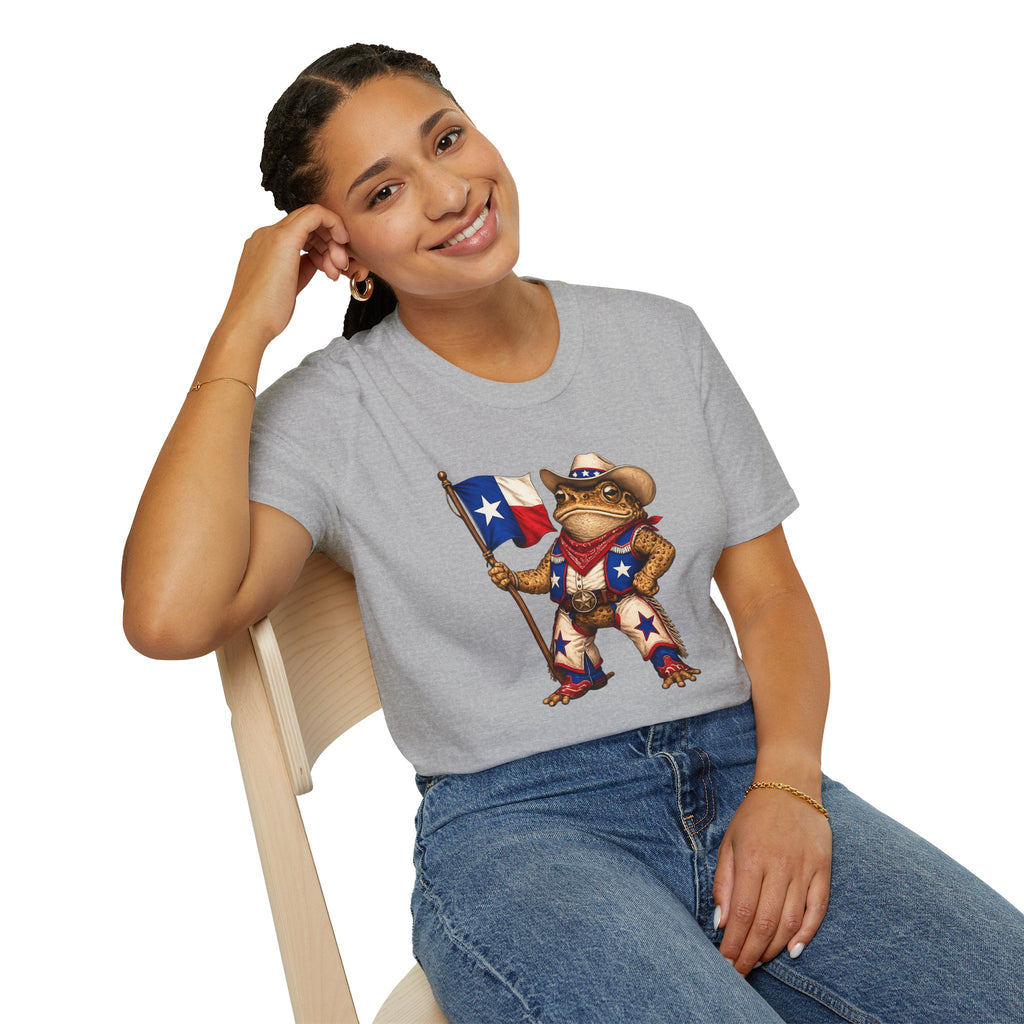 Texas Toad Maskottchen Unisex Softstyle T-Shirt
