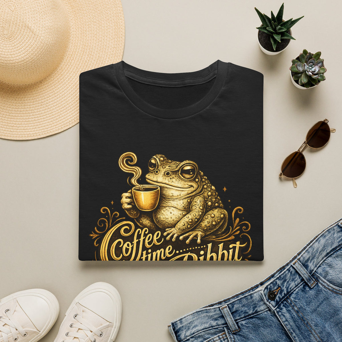 Coffee time Ribbit Unisex Softstyle T-Shirt