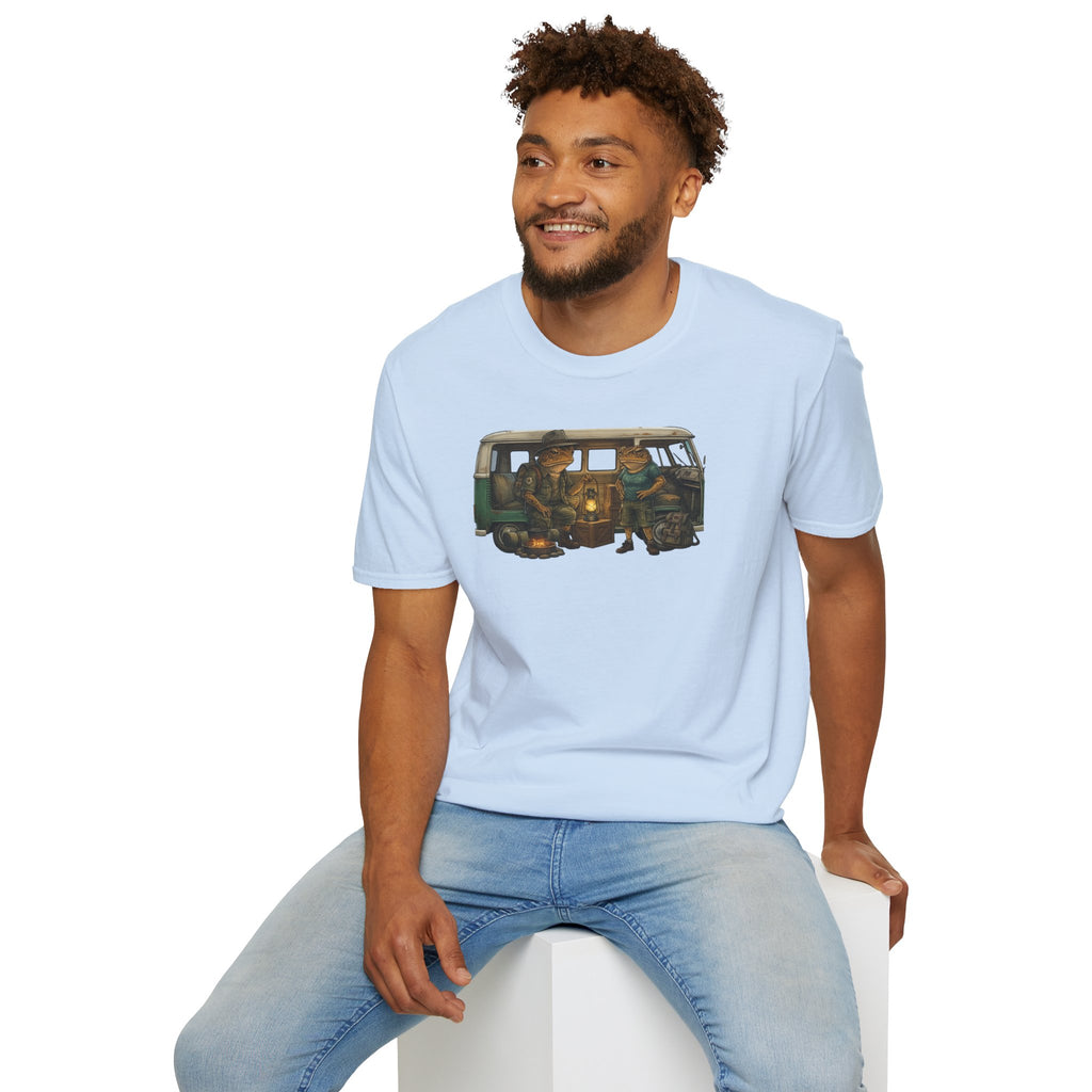 Toads Combi Van Camping Unisex Softstyle T-Shirt