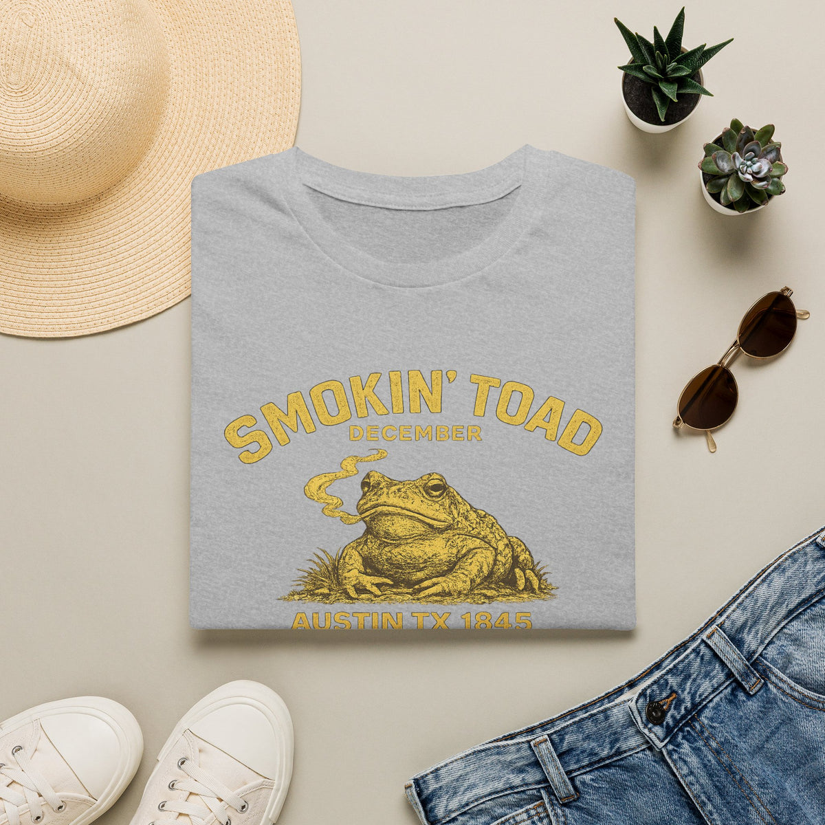 Smokin Toad Austin TX 1845 T-shirt Unisex Softstyle