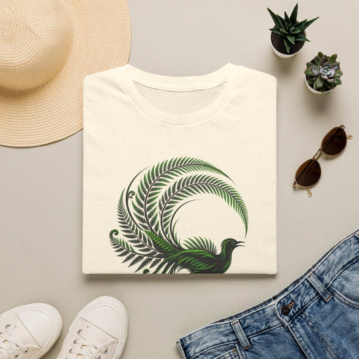 Green Australia Lyrebird Unisex Softstyle T-Shirt