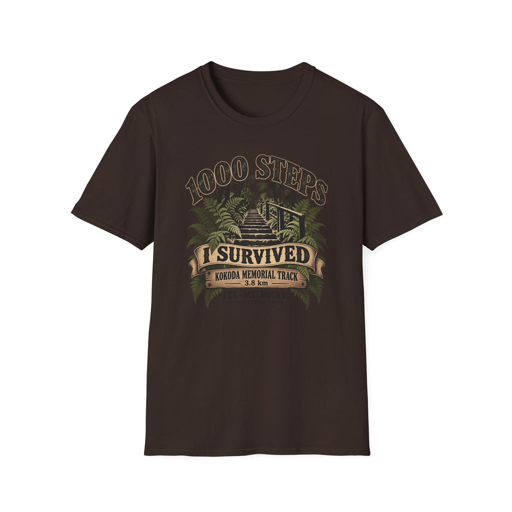 1000 Steps - I survived Kokoda Track FTG Melbourne Unisex Softstyle T-Shirt