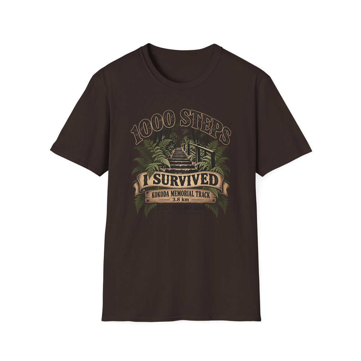 1000 Steps - I survived Kokoda Track FTG Melbourne Unisex Softstyle T-Shirt