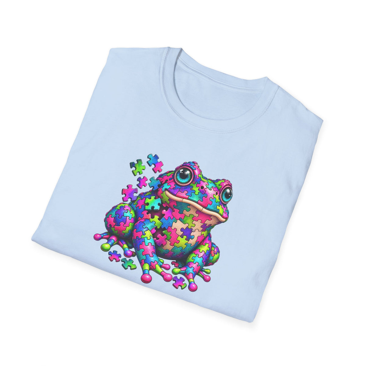 Puzzled Toad multicolored Unisex Softstyle T-Shirt