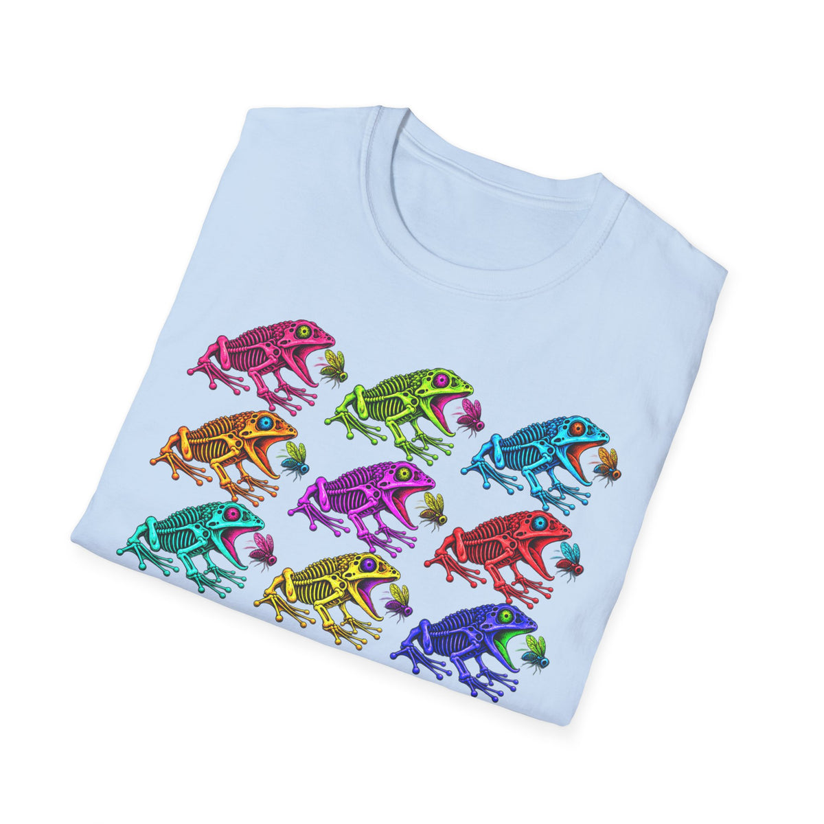 Skeleton Toad catching flies Unisex Softstyle T-Shirt