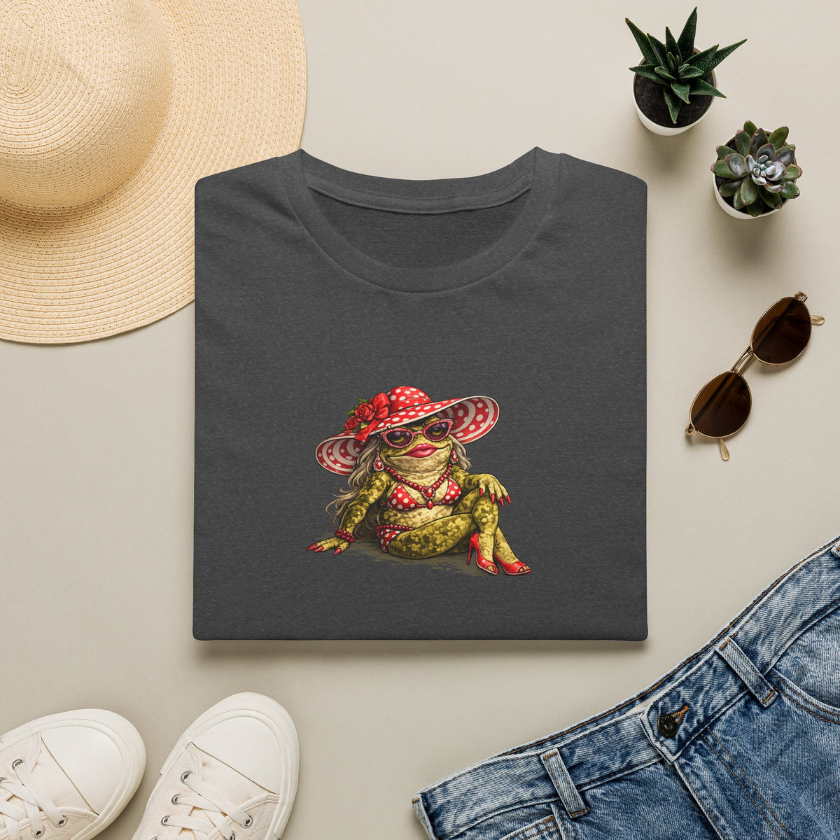 Toadella red polka dot Unisex Softstyle T-Shirt